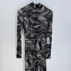VIAVIA Sheer Mesh Maxi Dress - Long Sleeve NWT